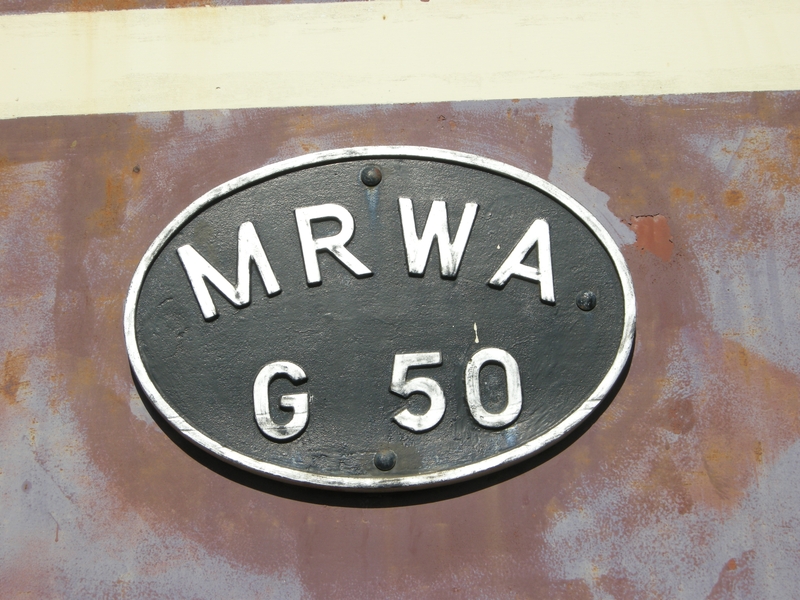 137419: Numberplate on ex MRWA G 50