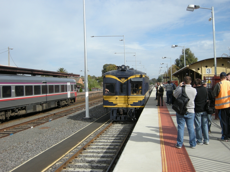 137566:  Seymour Stabled Sprinters (7013), 7010 at Platform 2 and DERMPAV Special 58 RM at Platform