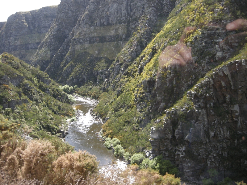 201551: Taileri Gorge New Zealand viewed North from 34 km Taieri Gorge Railway