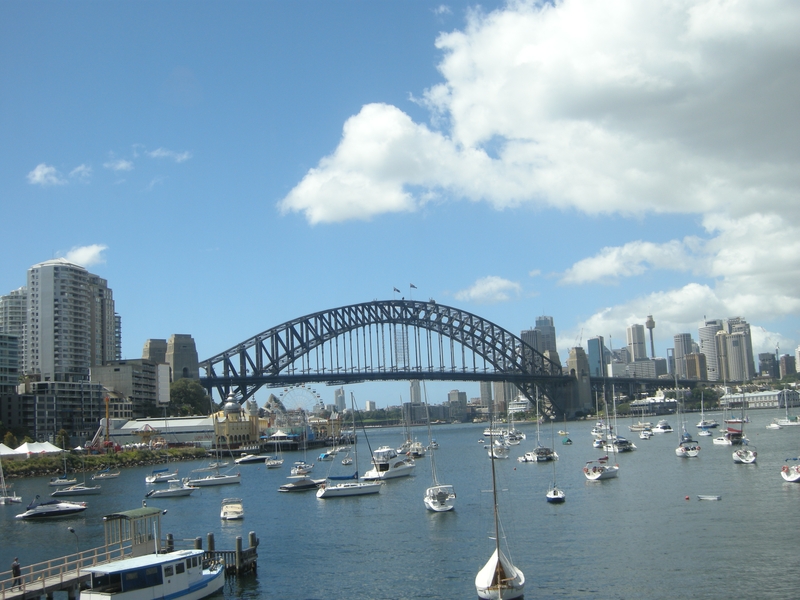 201652: Sydney Harbour Bridge viewed from Lavender Bay Car Sidings