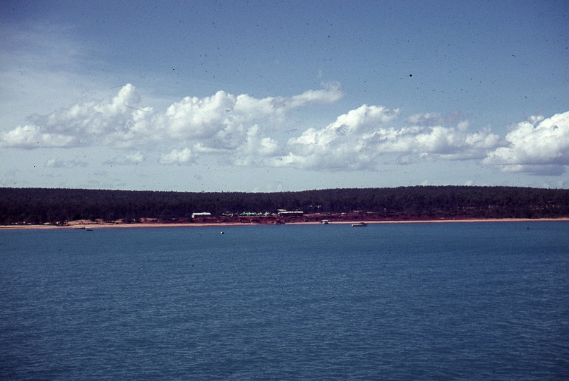 400084: BHP construction site Milner Bay Groote Eylandt NT viewed from 'Iron Yampi'