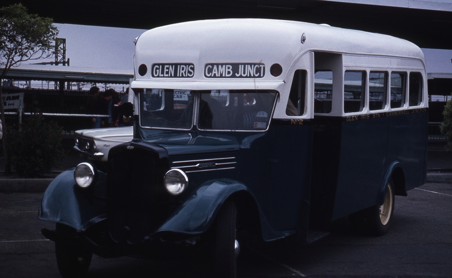 400433: Melbourne Victoria Spencer Street Station Old bus in cavalcade of transport