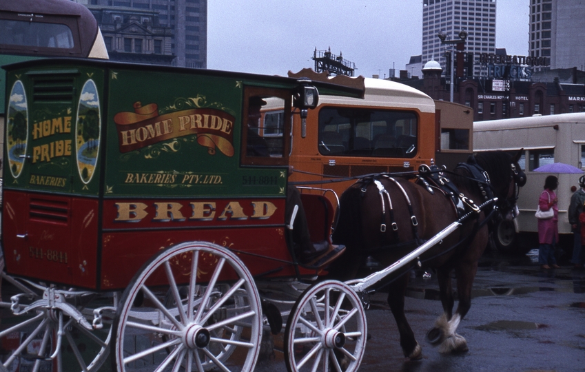 400436: Melbourne Victoria Horse drawn baker's cart in cavalcade of tramsport