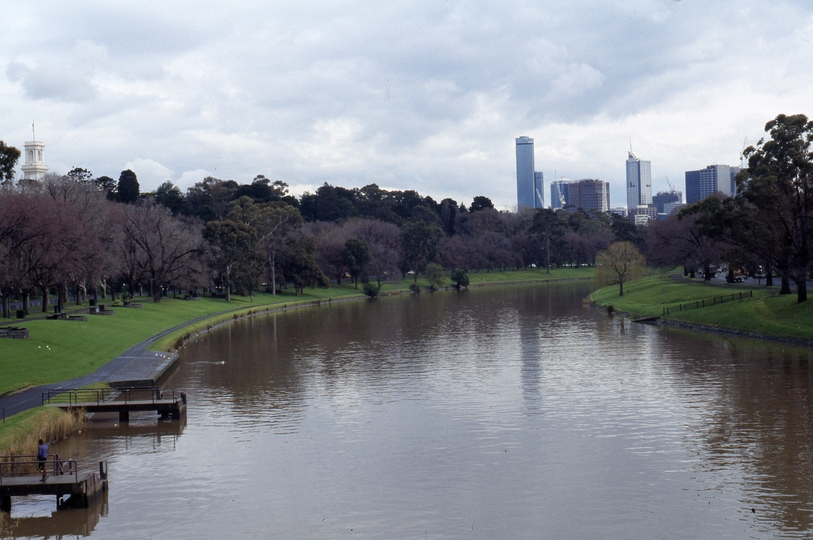 400628: Melbourne Victoria View from Morell Bridge looking downstream along Yarra River