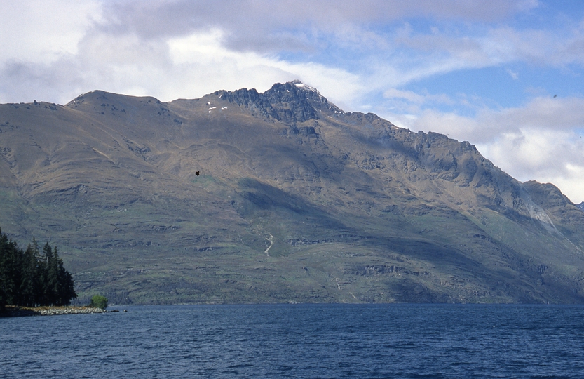 401002: Lake Wakitipu South Island NZ Mountains and shore opposite Queenstown