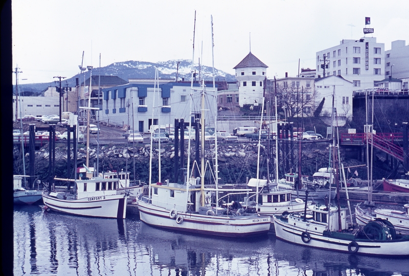 401074: Nanaimo BC Canada Small boats on harbour Photo Wendy Langford