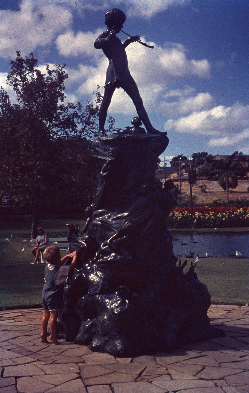 401746: Perth Western Australia Statue of Peter Pan in Queen's Gardens Photo Wendy Langford