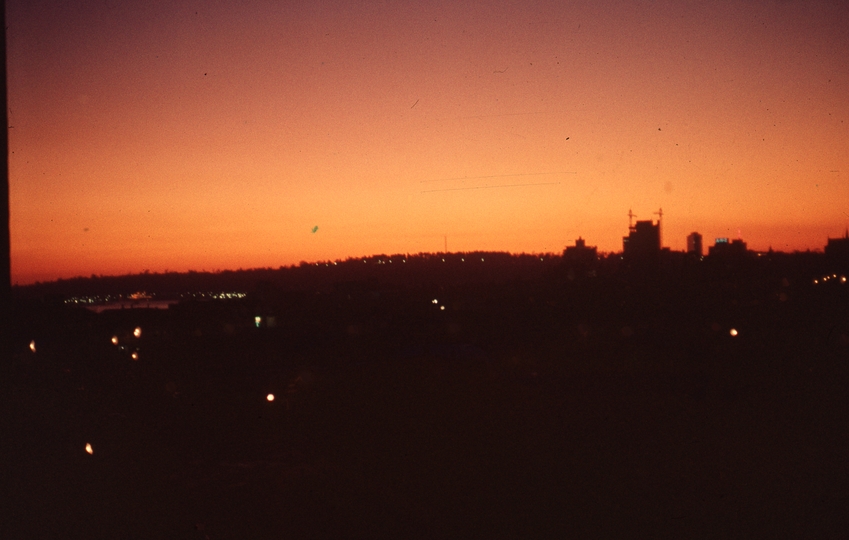 401749: Perth Western Australia Sunset from 'Eastside  Gardens' Photo Wendy Langford