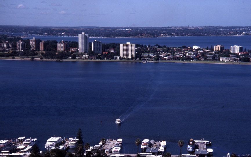 401794: Looking across Perth Water Western Australia from Level 24 St Martin's Tower