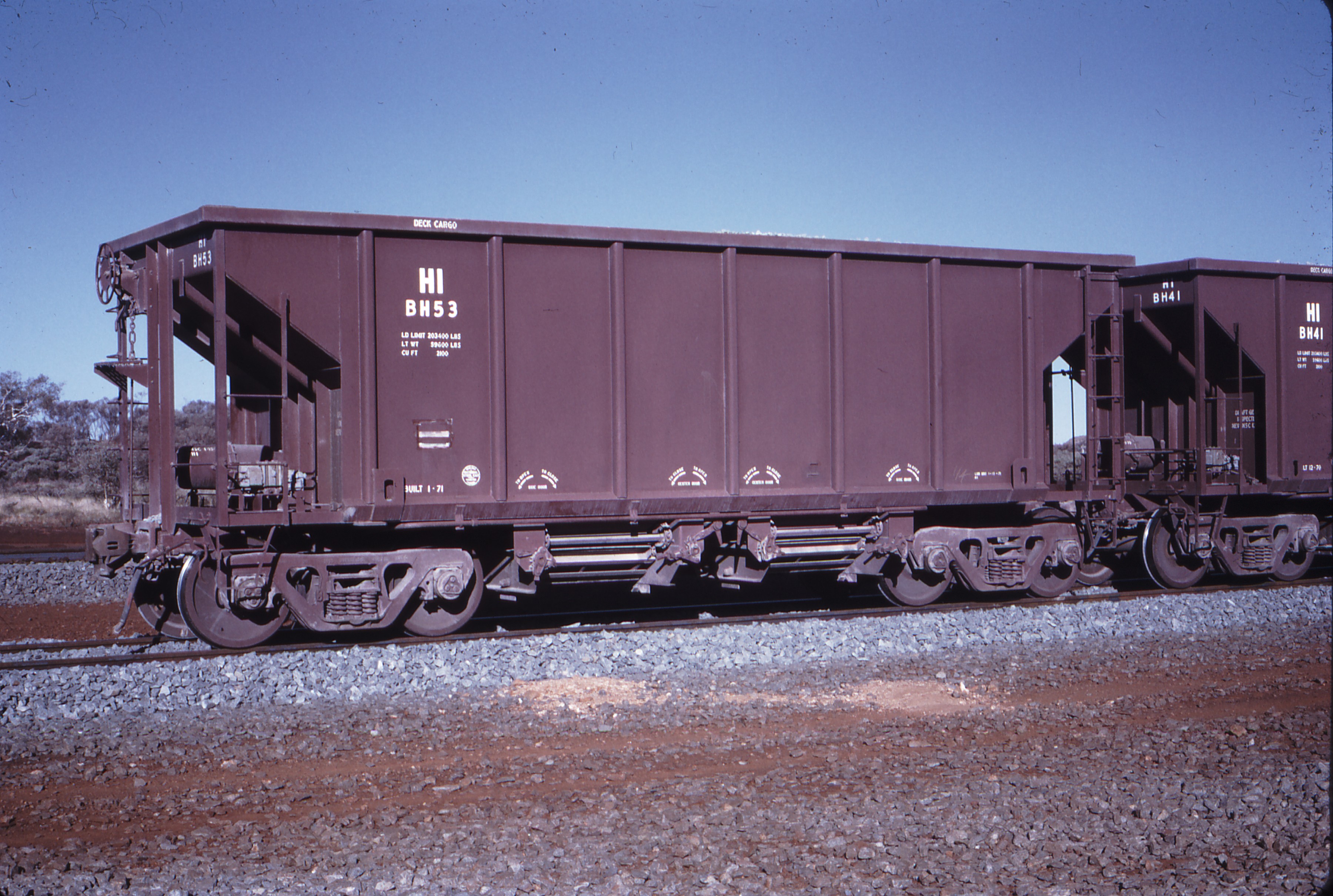 Weston Langford111970 Hamersley Iron Railway Wombat Ballast Wagon BH 53