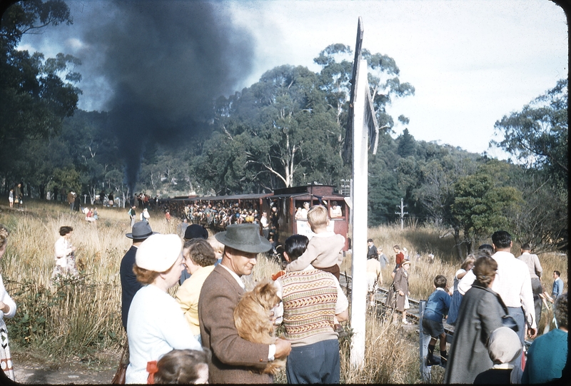 100149: Upper Ferntree Gully Down Pass receding view showing end of train Last day Photo W M Langford