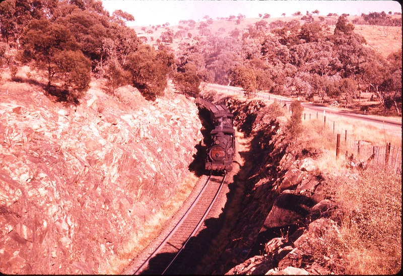 100306: Bethungra Spiral Up Goods 5593 5597 Approaching First Tunnel Lower Level