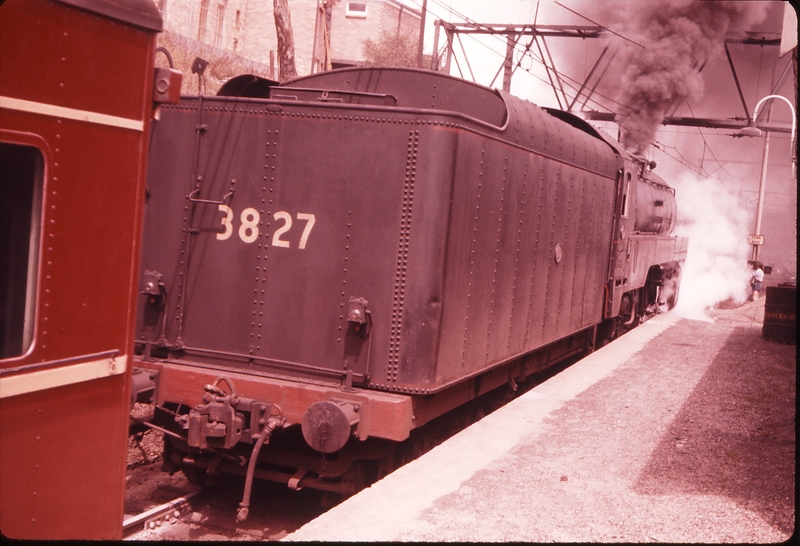 100347: Lithgow 3827 backing down to down Central West Express