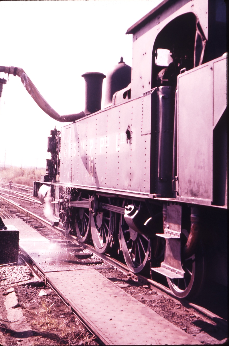 100397: Cessnock - SMR No 15 Beyer Peacock 5603-1912 Receding view vertical format taking water