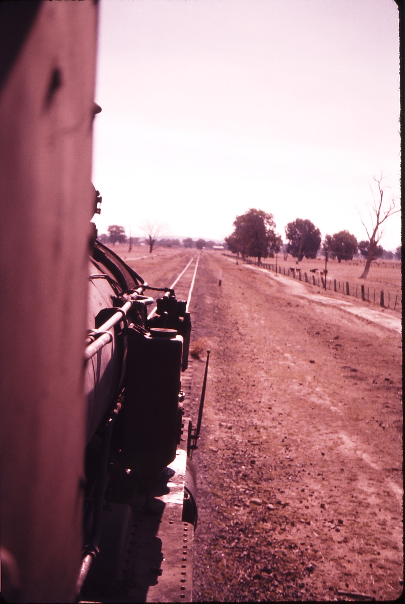 100467: Ralvona up side View from cab of 3015T on up mixed looking forward along line