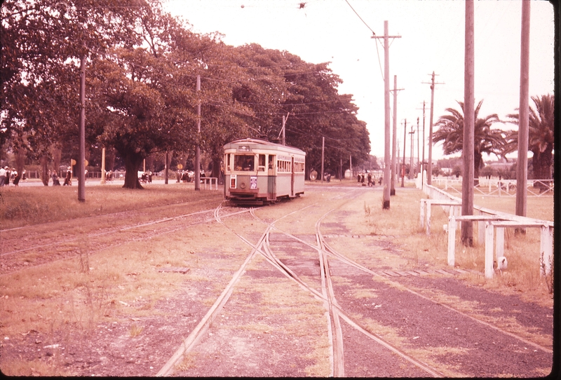 100497: Anzac Parade Reserve Down R1 1944 Single compound turnout in foreground