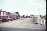 104434: Port Augusta Up ARHS Special GM 20 and NM 25 on transporter wagon also Down ARHS Special NM 34