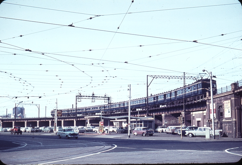 104818: Flinders Street Viaduct at Spencer Street Harris Suburban Train