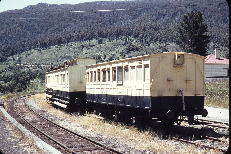 105404: Fitzgerald Old ABL Carriage and former LWR Broad Gauge Carriage as workmens sleepers