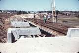 107255: Hamilton Road Bridge Looking East Girders placed for Narrow gauge