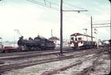 107420: East Perth Shunter F 462 and Down Suburban to Armadale Railcars