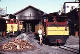 108047: Fairymead Mill Diesel No 6 and Perry No 20 at loco shed