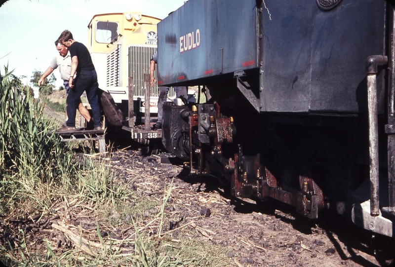 108535: Moreton Mill Bli Bli Clyde diesel with coal wagon being unloaded and Eudlo