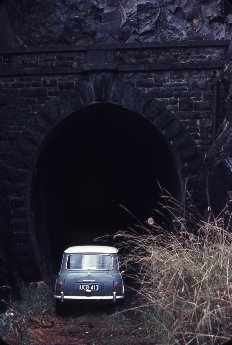 109240: Swan View Tunnel West Portal Langfords car in foreground