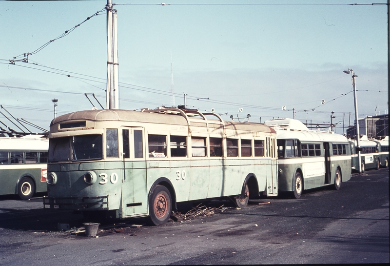 109494: Hay Street East Trolley Bus Depot Leyland Trolleybus No 30 nearest