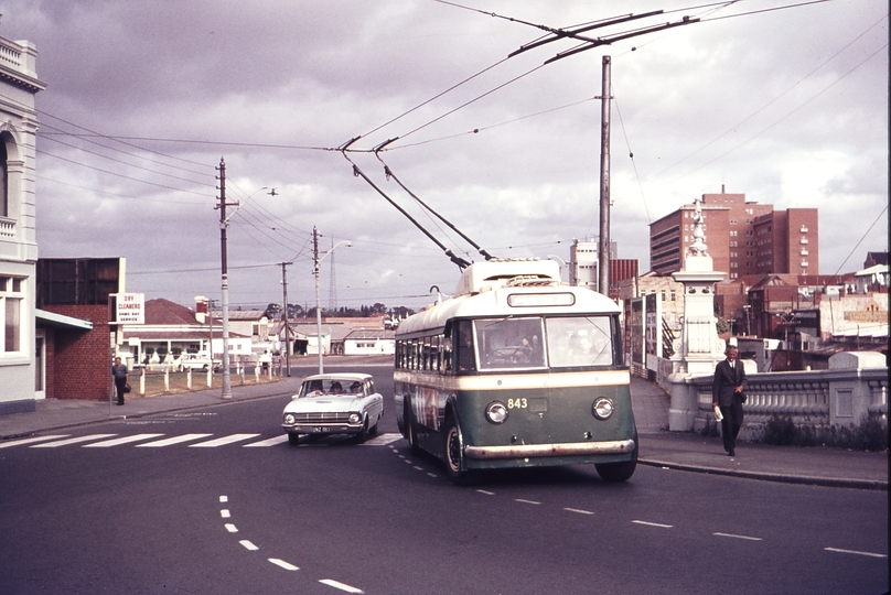 109752: Barrack Street Bridge Up ARHS Special Sunbeam Trolleybus 843