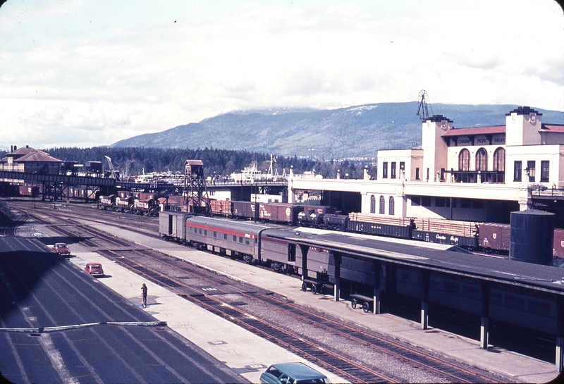 110145: Vancouver BC CPR Station rear of 'Canadian' Consist