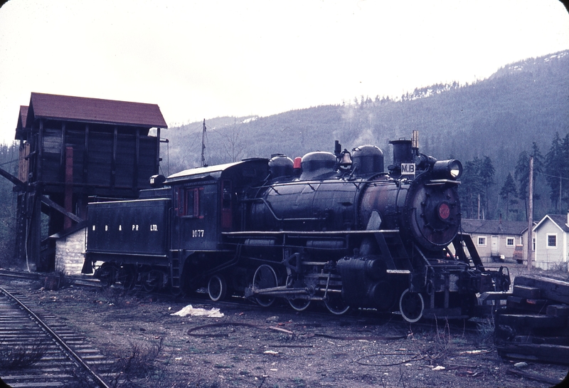 110181: Nanaimo River Camp BC MacMillan Bloedel 1077 MLW 65337-1923