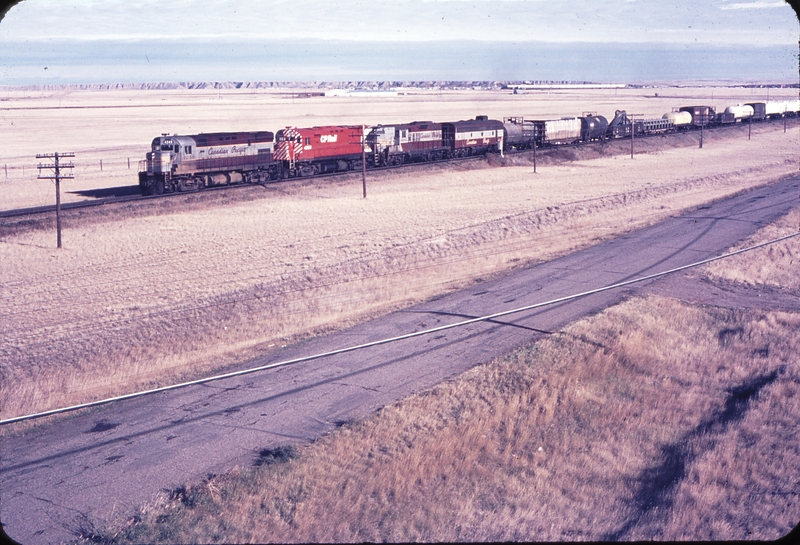 110287: Cousins AB Mile 3.8 Brooks Sub. Westbound Freight 4249 4203 8635 4427