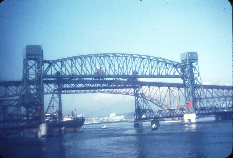 110379: Bridges at Second Narrows BC Taken from CPR No 1 Canadian