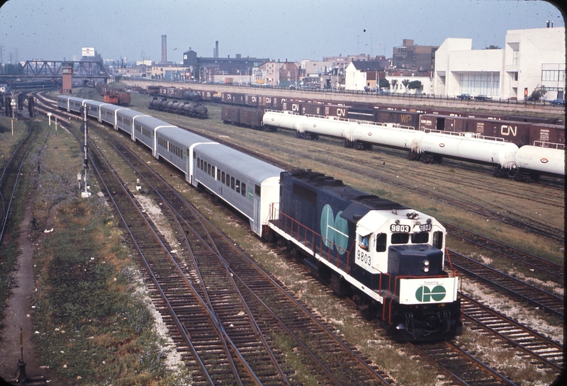 110572: Toronto ON Spadina Bridge GO Transit No 910 Eastbound 9803