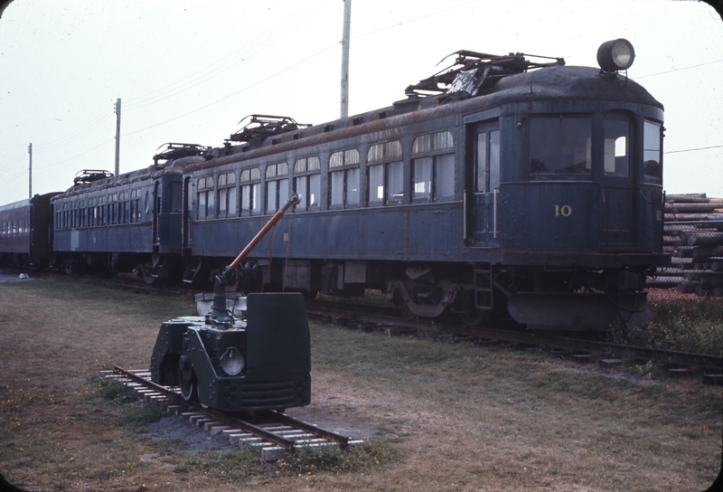 110610: Delson QC Canadian Railway Museum London and Port Stanley Motor Coaches 14 and 10 and Narrow Gauge Electric Locomotive