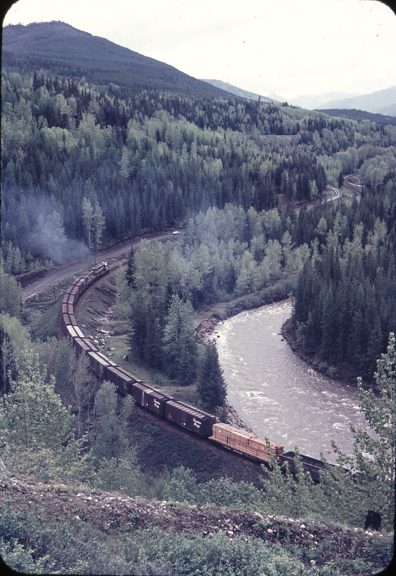 110818: Loop below Mile 5 Cranbrook Sub. BC Eastbound Freight 8642 8606