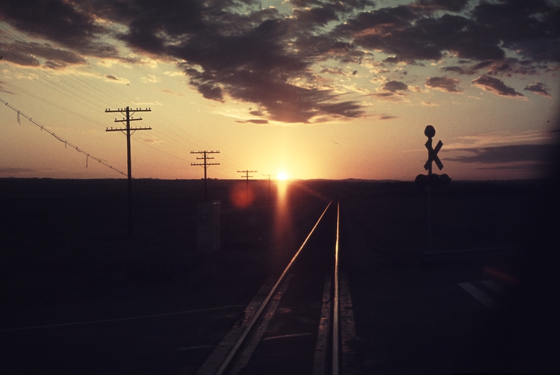 110840: Near Alderside AB CPR Track in sunset