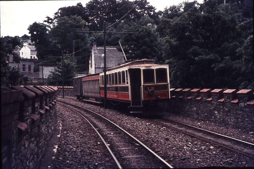 111279: Manx Electric Railway Laxey IOM Down Motor No 19 Trailer No 48 and Goods Van No 12