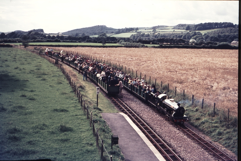 111336: Ravenglass and Eskdale Railway Irton Road CUL Westbound Passenger River Mite and Eastbound Passenger River Esk