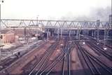 111654: Johannesburg South Africa View from traffic bridge near station Steam Locomotive in distance