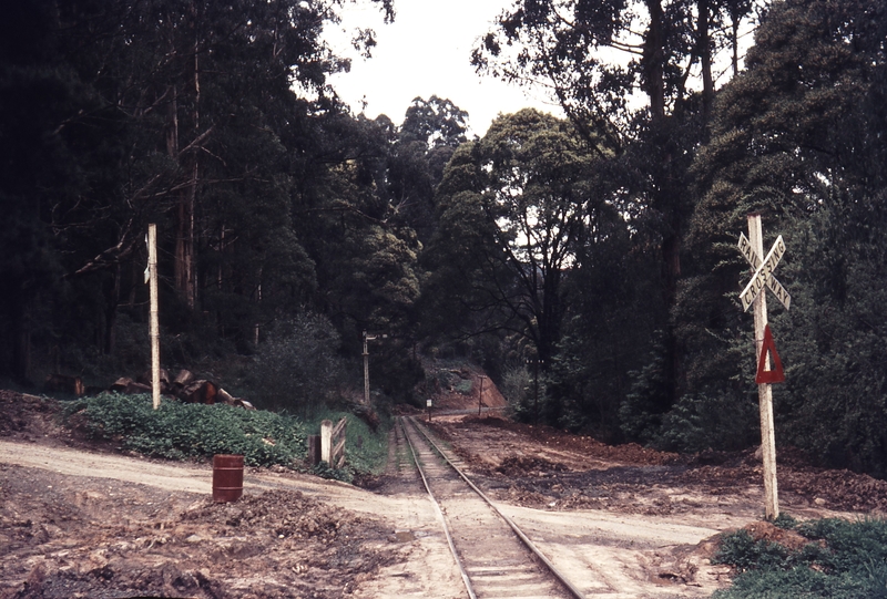 111749: Belgrave Old Monbulk Road Level Crossing Formation works for revised main line in progress