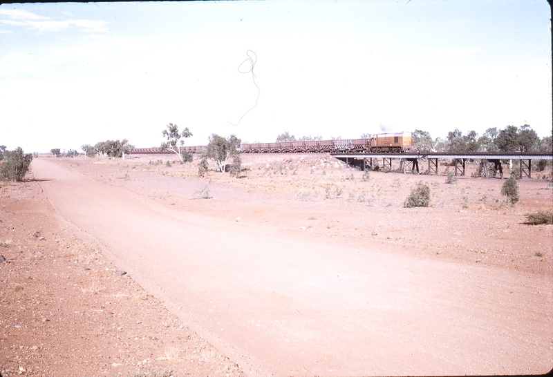 111833: Goldsworthy Railway Strelley River Bridge Westbound Ore Train No 4