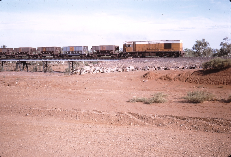 111835: Goldsworthy Railway Strelley River Bridge Westbound Ore Train No 4