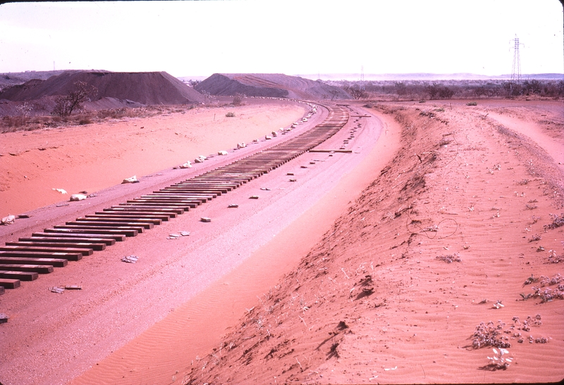 111845: Goldsworthy Railway Shay Gap Extension Station 645 + 00 70.6 Miles Looking West Ballast dumps in background