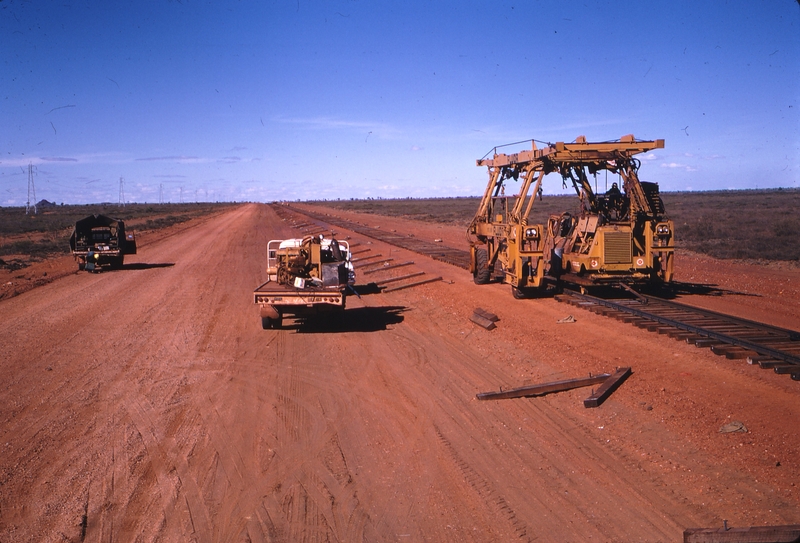 111873: Goldsworthy Railway Shay Gap Extension End of Steel and Travel Lift Crane at Mile 74.8 Looking East