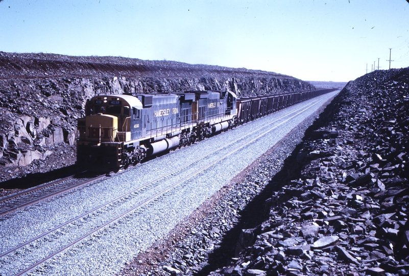 111952: Hamersley Iron Railway Gull First Cut East Side Empty Ore Train 4032 2015