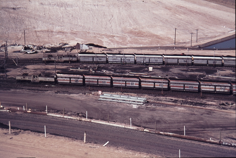 112315: SEC Railway Yallourn Level below Train Control Loaded Coal Train No 105 and Empty Train No 103 propelling