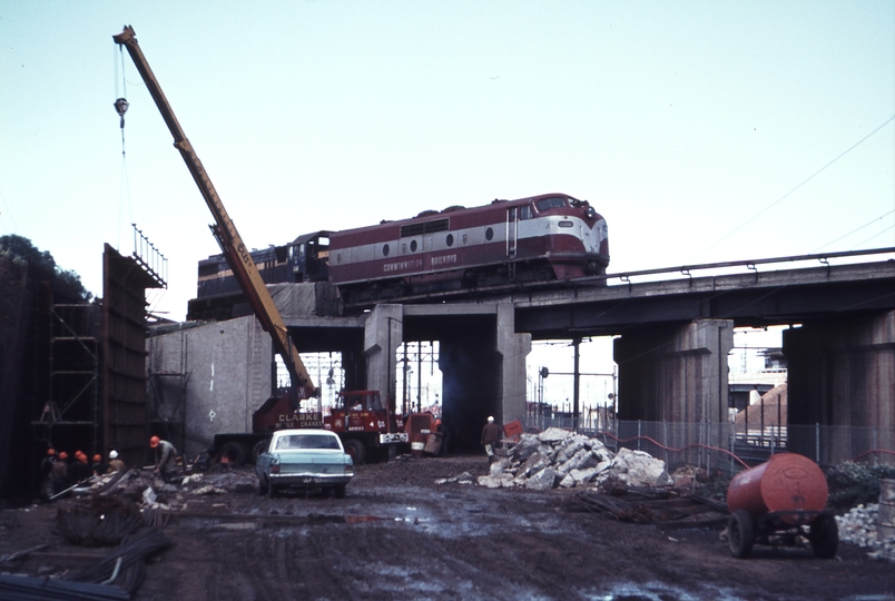 112377: North Melbourne Flyover Down Light Engines GM 31 X 44 taken from MURLA Contract 406 Worksite