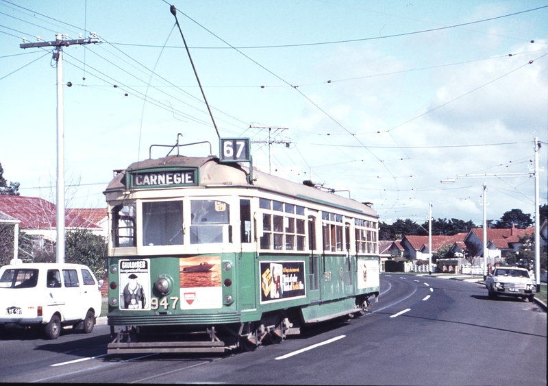 113097: Carnegie Koornang Road Terminus up side Down SW6 947